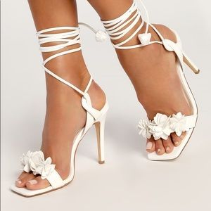 White Lulus Heels